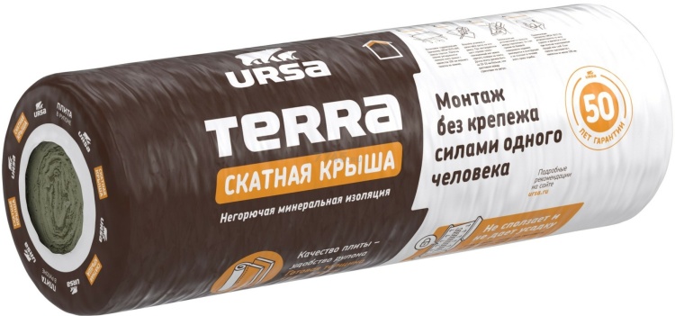 Утеплитель Урса Terra 35 QN 4500х1200х100 мм, 5,4 м²