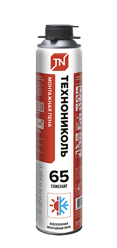 ТехноНИКОЛЬ Пена монтажная проф. 65 CONSTANT всесезонная  12*990гр