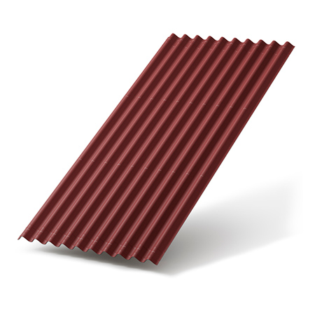 Волнистый лист Ондулин Smart 1.95х0.95 м, красный