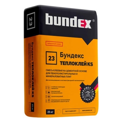 Бундекс Смесь штукатурно-клеевая Теплоклей, 25 кг/48шт