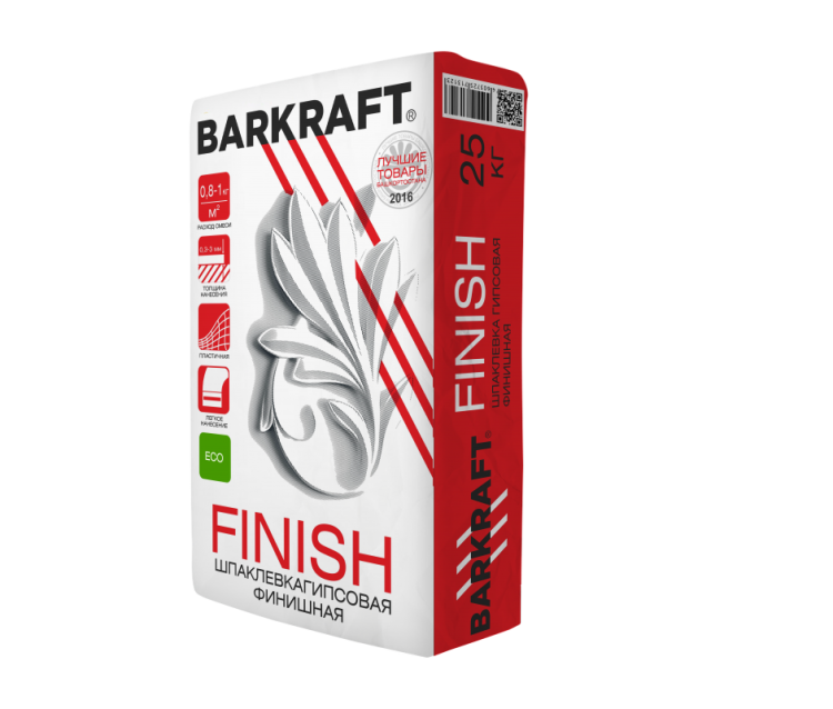Шпаклевка гипсовая BARKRAFT FINISH, 25кг