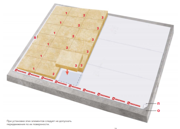 Утеплитель Rockwool Элемент B 1000х600х40/60 мм, 4 шт. уп.