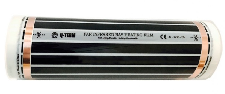 Инфракрасный пленочный теплый пол QTerm, ширина 80см, 220 Вт/м2 (90 м/рул)