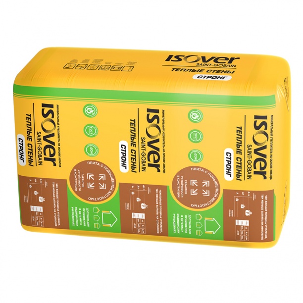 Утеплитель Изовер Теплые Стены Стронг 50х610х1000 мм 10шт. уп