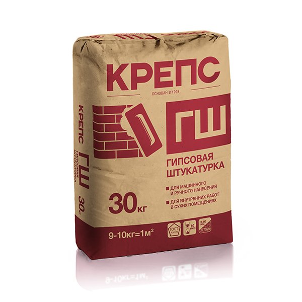 Штукатурка гипсовая Крепс ГШ, 30 кг