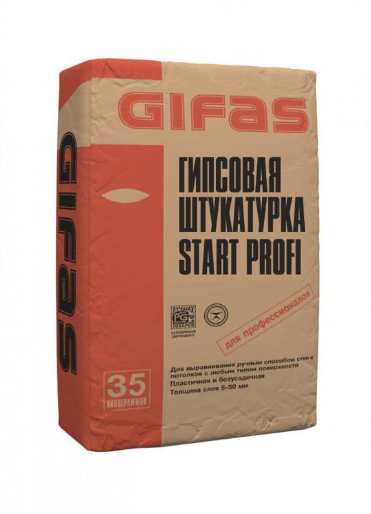 Штукатурка гипсовая GIFAS Start Profi, 35 кг