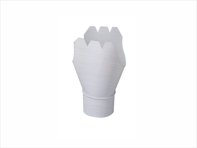 Воронка выпускная Металл Профиль D185/150, белый