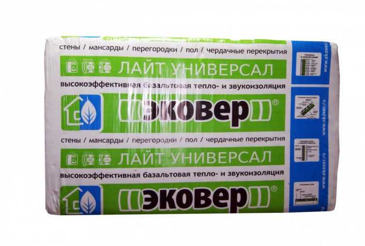 Утеплитель Эковер Лайт Универсал 28 1000х600х50 мм, 8 шт/уп, 4,8 м²