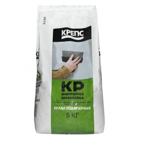 Шпаклевка полимерная финишная Крепс КР, белая, 5 кг