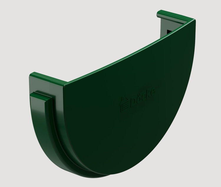 Заглушка желоба пластиковая Docke Standard 120 мм, зеленый