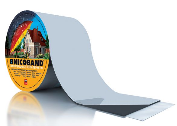 Самоклеящаяся герметизирующая лента, NICOBAND, 3х0,1м, серебристый