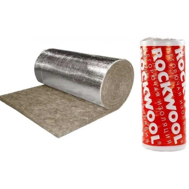 Утеплитель Rockwool Вайред Мат I 105 Кашированный фольгированный 2000х1000х80 мм