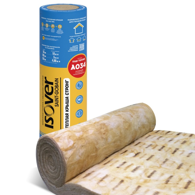 Утеплитель Изовер Теплая Крыша Стронг 100х1220х4100 мм