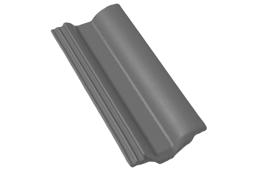 Черепица цементно-песчаная половинчатая BRAAS Таунус, графит