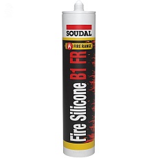 Soudal Герметик силикон Огнестойкий белый B1 FR 12*600 мл.