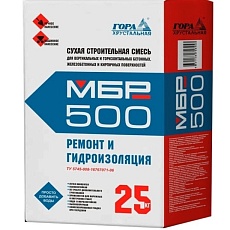 Гора Хрустальная Ремонтная смесь для бетона МБР500 25кг/40м