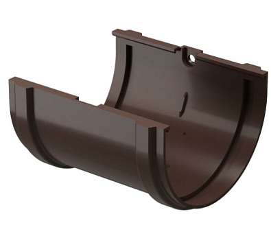 Соединитель желобов металлический Docke STAL Premium 125 мм, шоколад